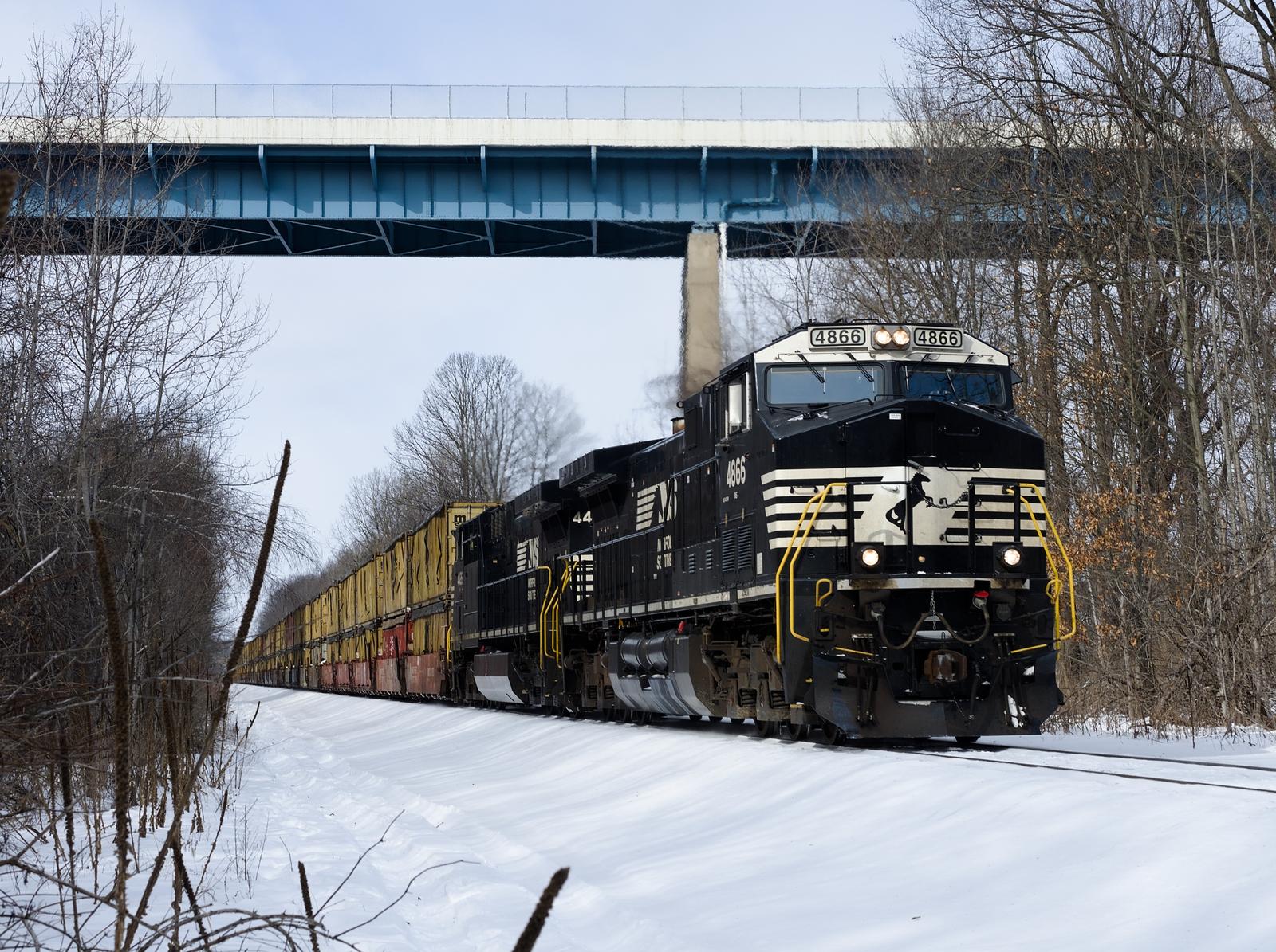 Norfolk Southern Southbound Under Freedom Bridge